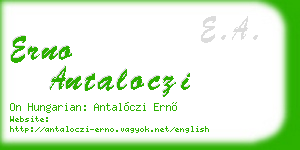 erno antaloczi business card